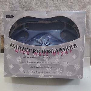Blue Manicure Organizer with Nail Dryer